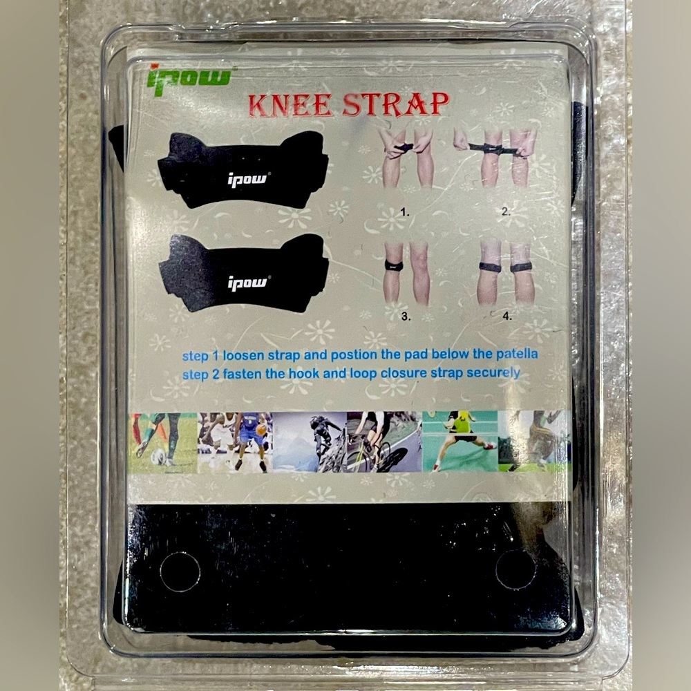 iPow 2 pack knee strap Black